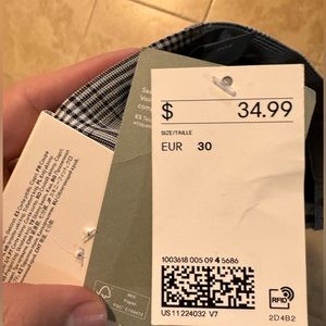 Patterned extra slim pants